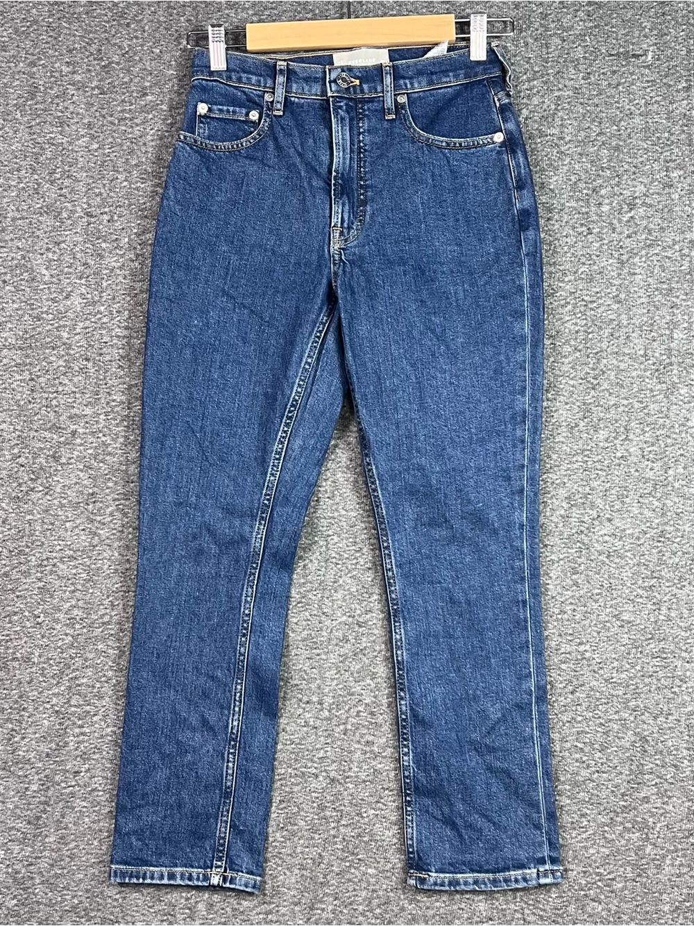 Everlane The Original Cheeky Jean Deep Blue 25s High Rise Slim Straight Nwot View 6